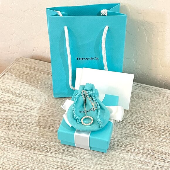 Tiffany & Co. 1837 Pendant Necklace Silver with Pouch Box Bag $345 - Picture 1 of 8